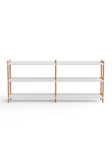 BOLT Shelving 2000 fra Nine - 3 hylder - grå-natur eg - Jacobsen Plus