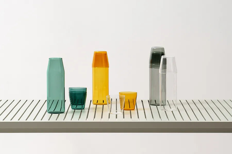 Milk, set of 1 carafe + 2 glasses, aqua fra Nine