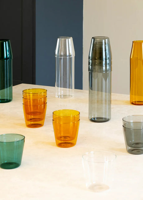 Milk, set of 1 carafe + 2 glasses, grey fra Nine - 2 - Jacobsen Plus