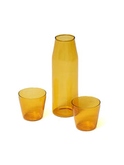 Milk, set of 1 carafe + 2 glasses, yellow fra Nine