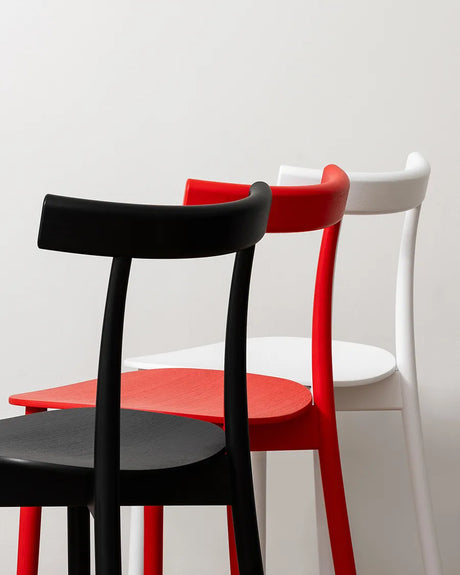 Skinny wooden chair, ash/white fra Nine - 4 - Jacobsen Plus