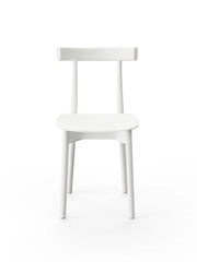 Skinny wooden chair, ash/white fra Nine