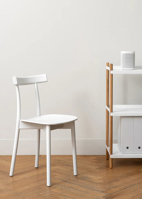 Skinny wooden chair, ash/white fra Nine - 2 - Jacobsen Plus