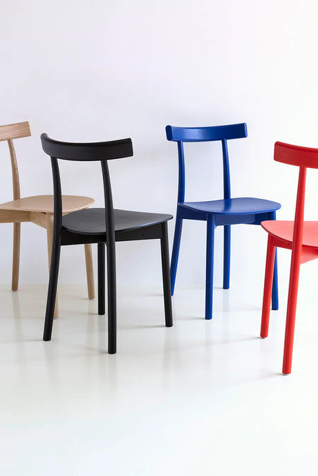 Skinny wooden chair, ash/black fra Nine - 4 - Jacobsen Plus