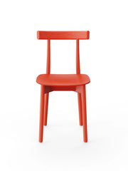 Skinny wooden chair, ash/red fra Nine