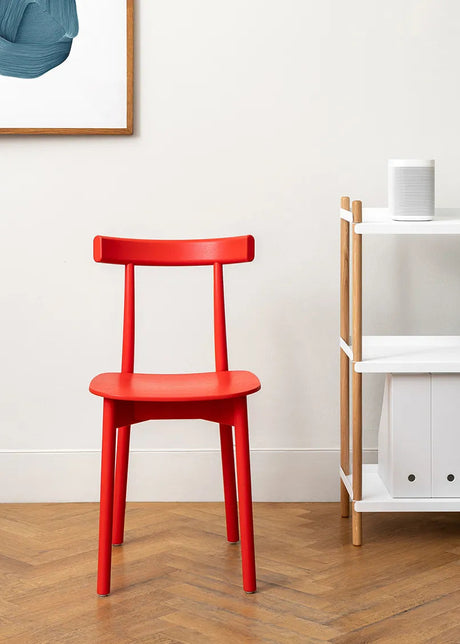 Skinny wooden chair, ash/red fra Nine - 2 - Jacobsen Plus