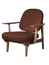 Fred Lænestol, valnødfarvet eg fra Fritz Hansen - Christianshavn / ORANGE (1133) - Jacobsen Plus