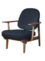 Fred Lænestol, valnødfarvet eg fra Fritz Hansen - Christianshavn / BLUE (1154) - Jacobsen Plus