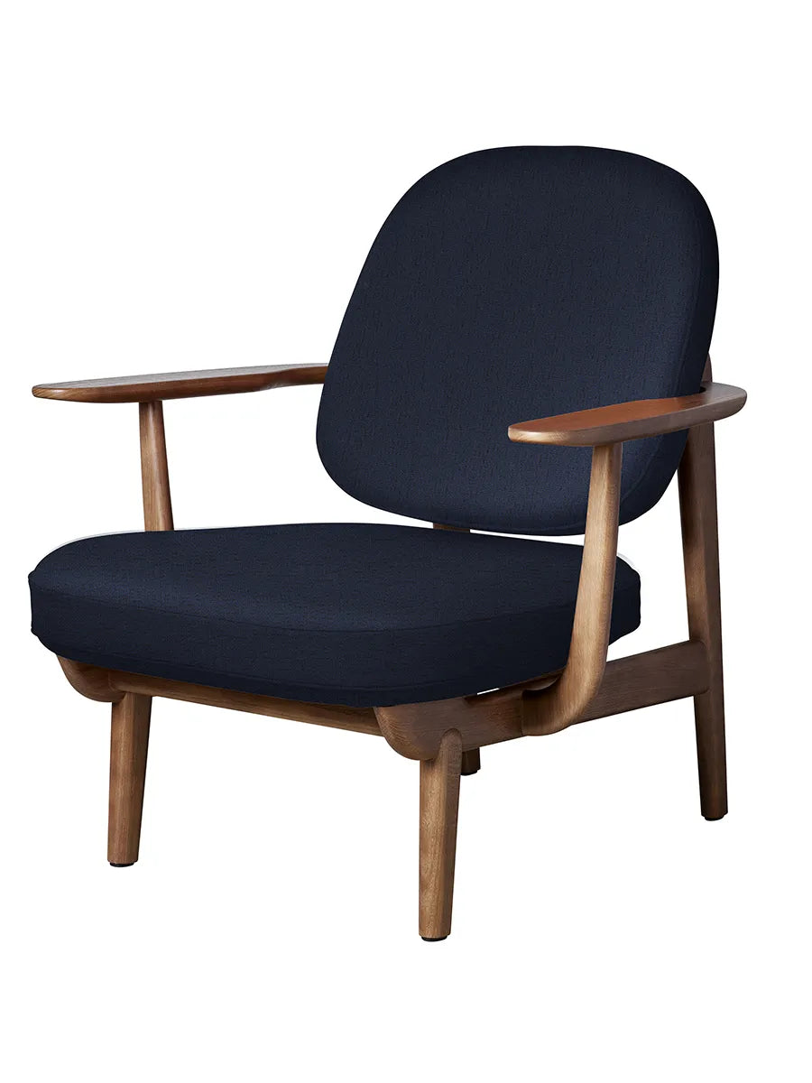 Fred Lænestol, valnødfarvet eg fra Fritz Hansen - Christianshavn / DARK BLUE (1155) - Jacobsen Plus