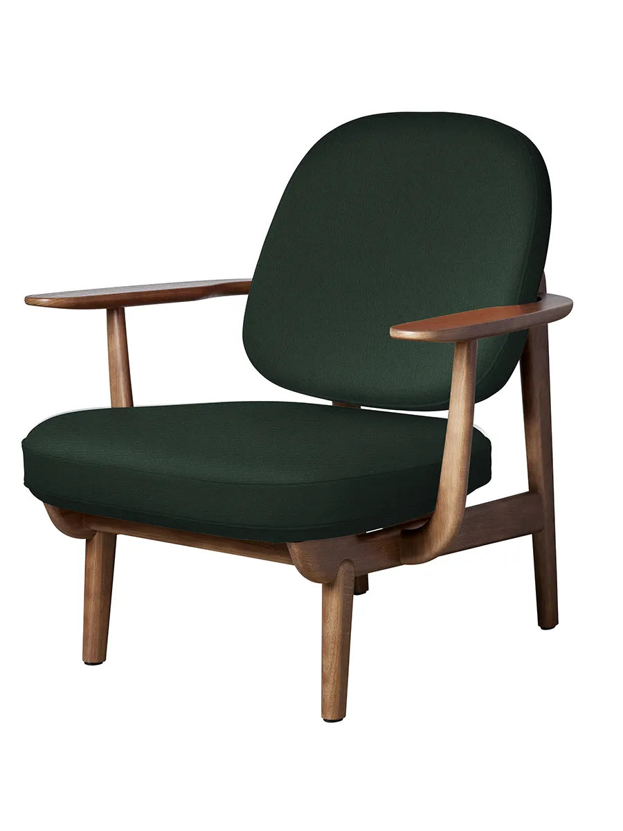 Fred Lænestol, valnødfarvet eg fra Fritz Hansen - Christianshavn / DARK GREEN UNI (1160) - Jacobsen Plus