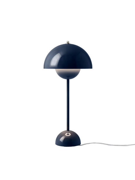 Flowerpot VP3 bordlampe af Verner Panton - Steel Blue - Jacobsen Plus