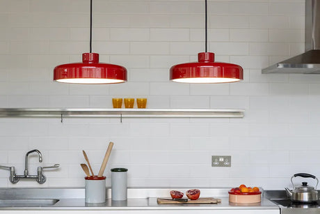 Lacquer pendant medium, red fra Nine - 2 - Jacobsen Plus