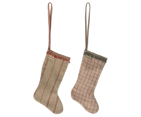 Stocking ornament - Strømpe m/tern + Strømpe m/strib fra Maileg - 1 - Jacobsen Plus
