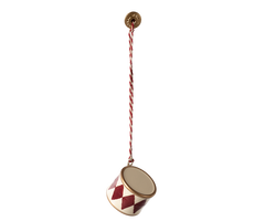 Metal Ornament, tromme, lille - rød fra Maileg