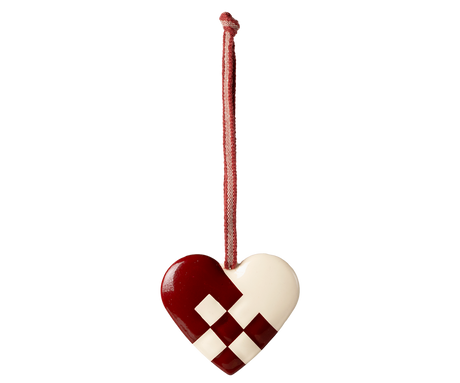 Metal ornament, Hjerte lille rød fra Maileg - 1 - Jacobsen Plus