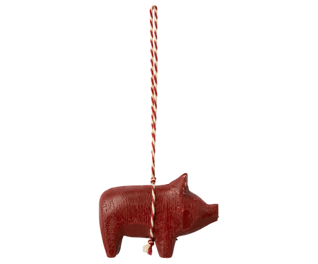 Træ ornament, gris - rød fra Maileg - 1 - Jacobsen Plus