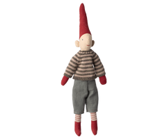 Pixy, Size 1 Boy - Nisse med strik trøje og magnet i hænder og fod fra Maileg
