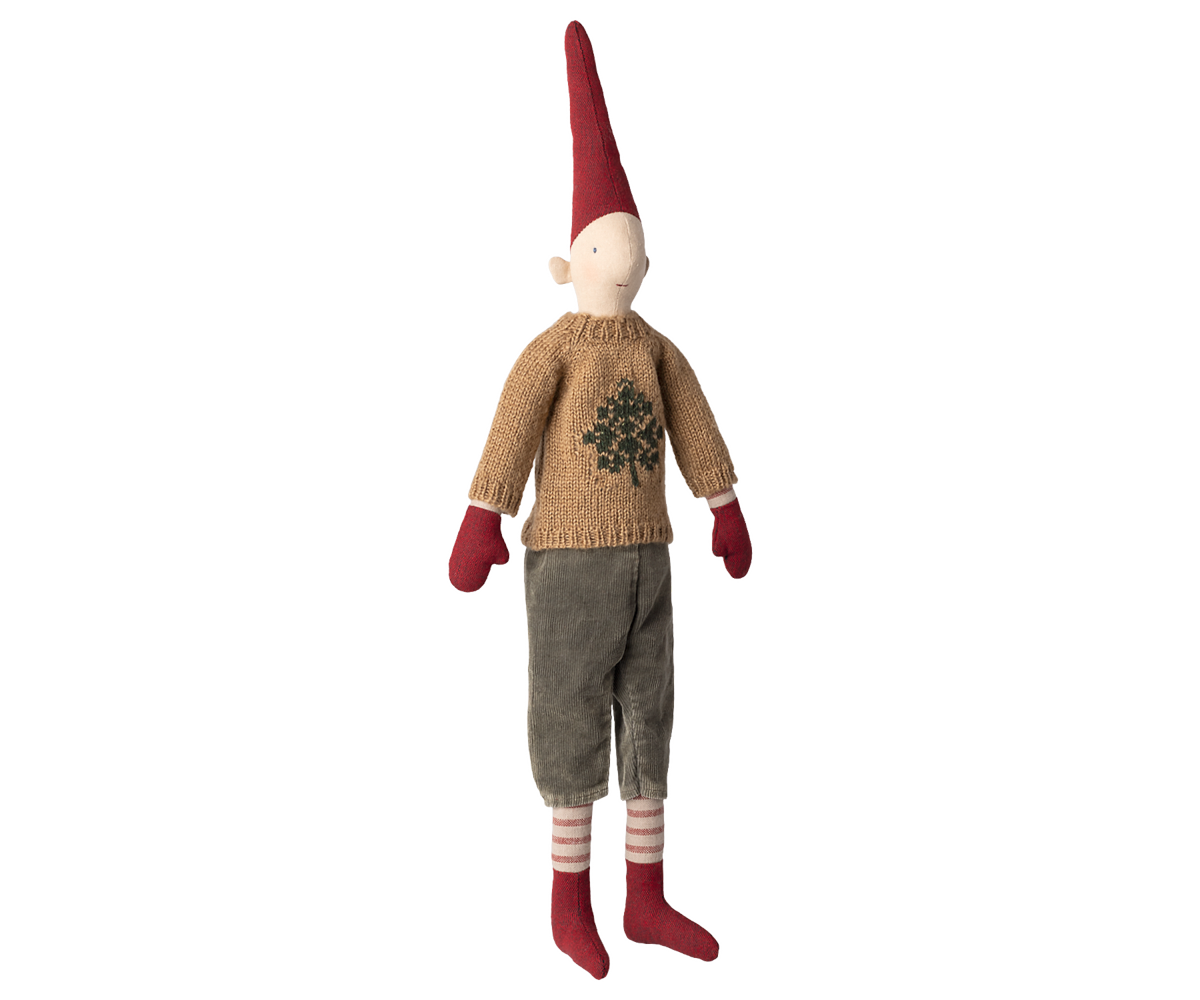 Pixy nisse size 3 – Dreng med bukser og stik med kvist fra Maileg - 1 - Jacobsen Plus