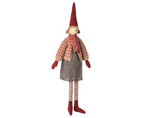 Pixy Size 4 Girl - Nisse pige m/nederdel & cardigan fra Maileg - 1 - Jacobsen Plus