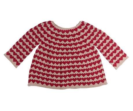 Strikket sweater, Størrelse 3-4 år - Hjerter fra Maileg - 1 - Jacobsen Plus
