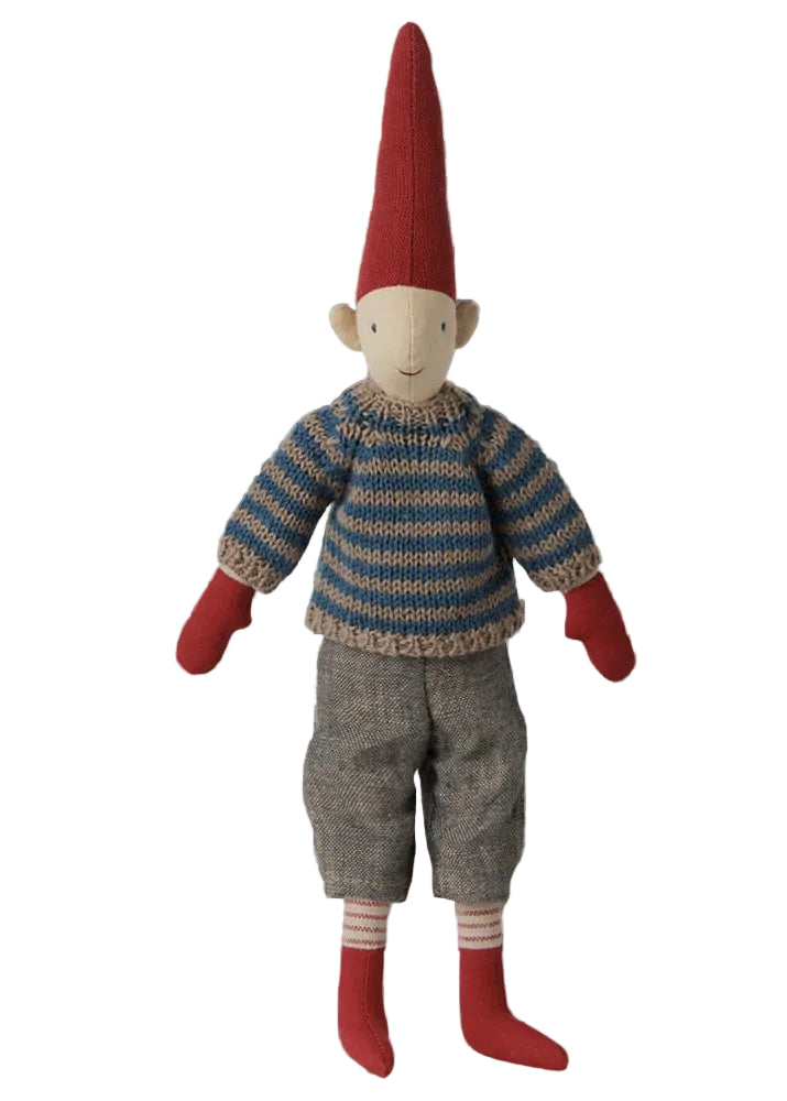 Maileg - Pixy size 2, dreng med stribet strikket sweater - 1 - Jacobsen Plus