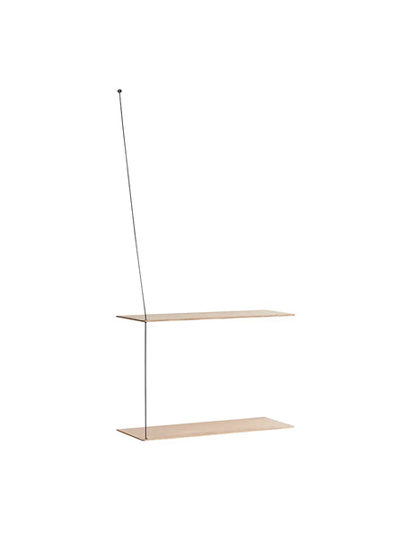 Stedge Shelf, 60 cm fra Woud - Hvidpigmenteret / 2 hylder - Jacobsen Plus