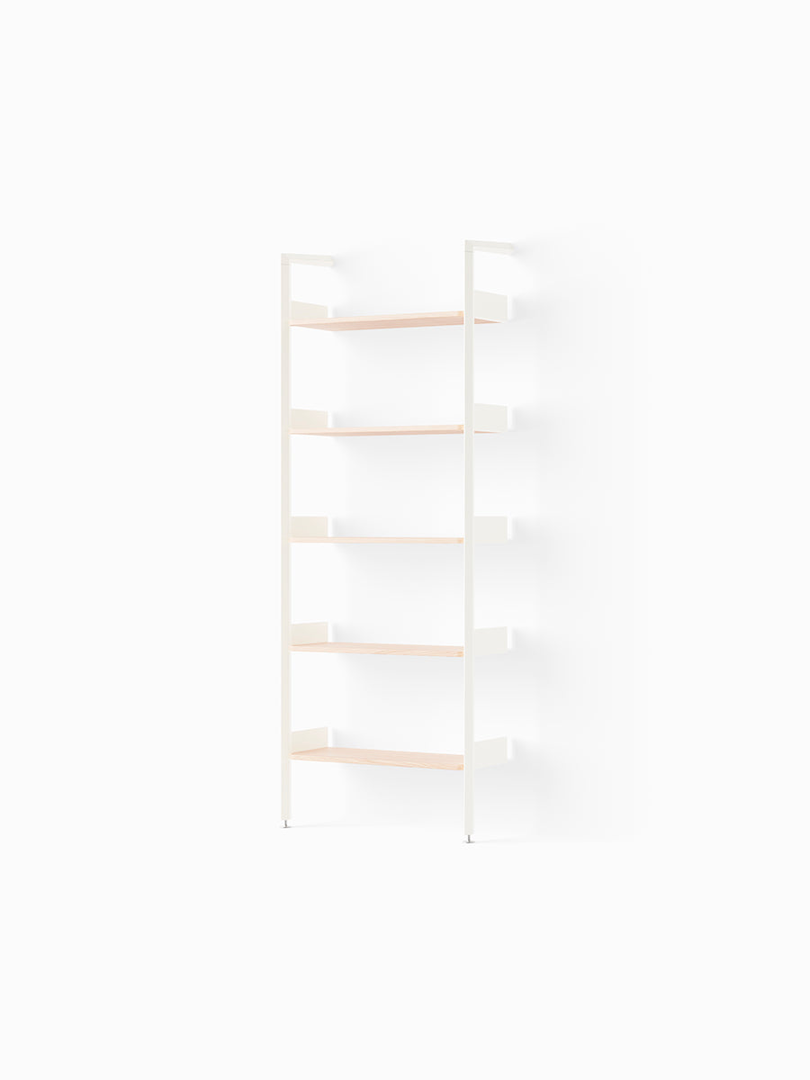Rombe IF1, Full Bay Shelves fra &Tradition - Alabaster w. Lacquered Oak shelves - Jacobsen Plus