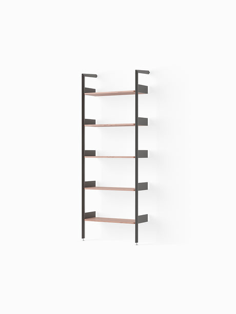 Rombe IF1, Full Bay Shelves fra &Tradition - Anthracite w. Lacquered Walnut shelves - Jacobsen Plus
