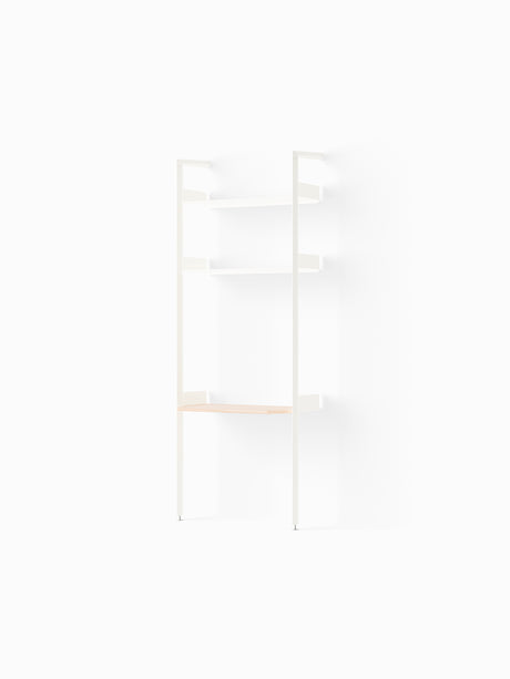 Rombe IF2, Full Bay Desk fra &Tradition - Alabaster w. Alabaster shelves - Jacobsen Plus