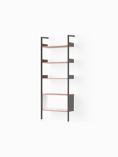 Rombe IF3, Full Bay Cabinet fra &Tradition - Anthracite w. Lacquered Walnut shelves - Jacobsen Plus