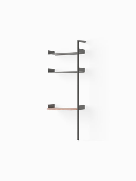 Rombe IF5, Add-on Bay Desk fra &Tradition - Anthracite w. Anthracite shelves - Jacobsen Plus