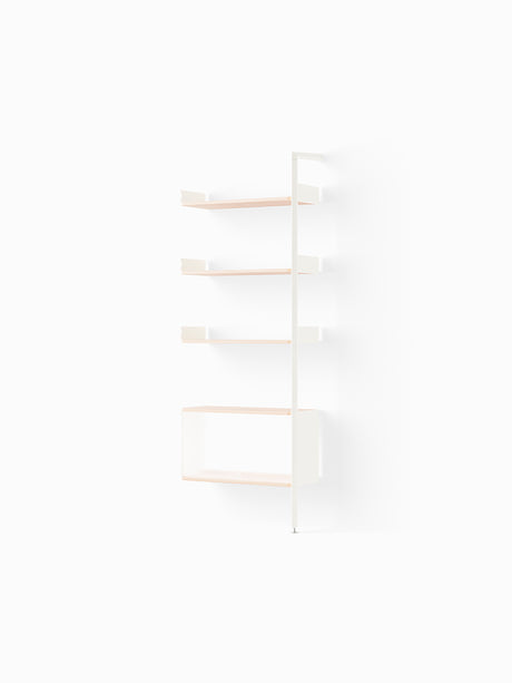 Rombe IF6, Add-on Bay Cabinet fra &Tradition - Alabaster w. Lacquered Oak shelves - Jacobsen Plus