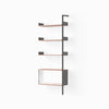 Anthracite w. Lacquered Walnut shelves