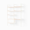Alabaster w. Lacquered Oak shelves