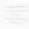 Alabaster w. Lacquered Oak shelves