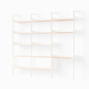 Alabaster w. Lacquered Oak shelves