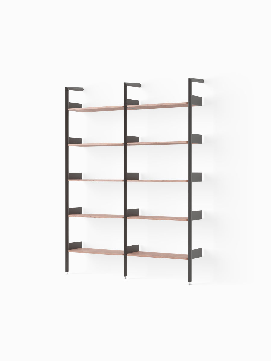  - Anthracite w. Lacquered Walnut shelves - Jacobsen Plus