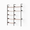 Anthracite w. Lacquered Walnut shelves