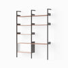 Anthracite w. Lacquered Walnut shelves