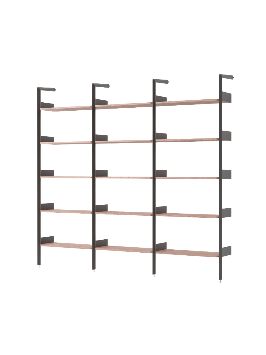  - Anthracite w. Lacquered Walnut shelves - Jacobsen Plus