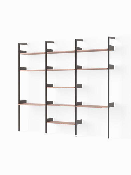 Rombe, Configuration I fra &Tradition - Anthracite w. Lacquered Walnut shelves - Jacobsen Plus