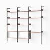 Anthracite w. Lacquered Walnut shelves