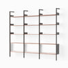 Anthracite w. Lacquered Walnut shelves
