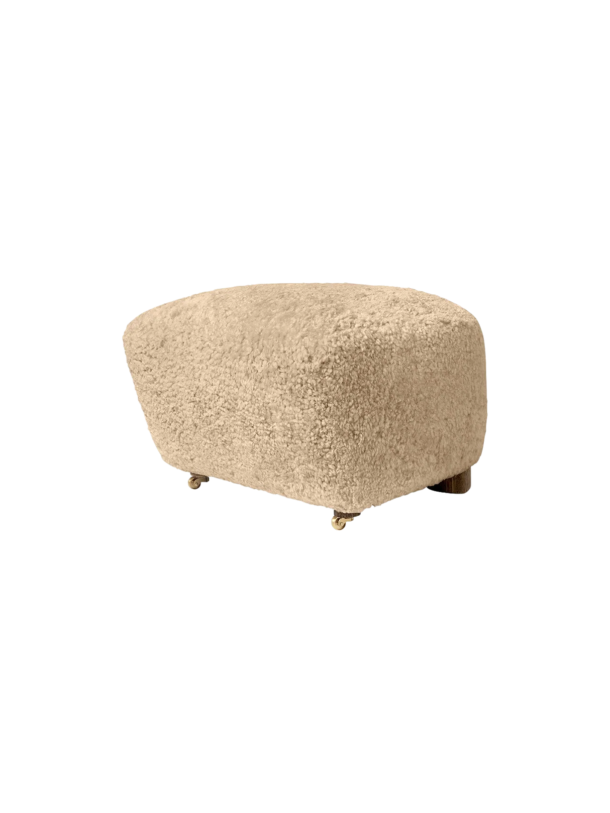 Den Trætte Mand fodskammel fra Audo Copenhagen - Dark Stained Oak - Sheepskin Honey - Jacobsen Plus
