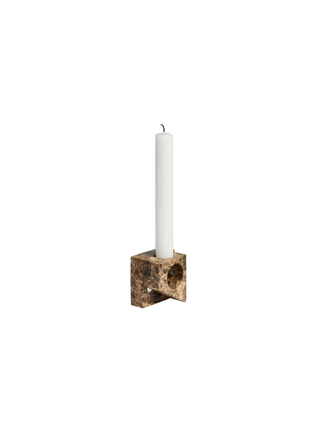 Jeu de Dés 2 Candle Holder fra Woud - Brown - Jacobsen Plus