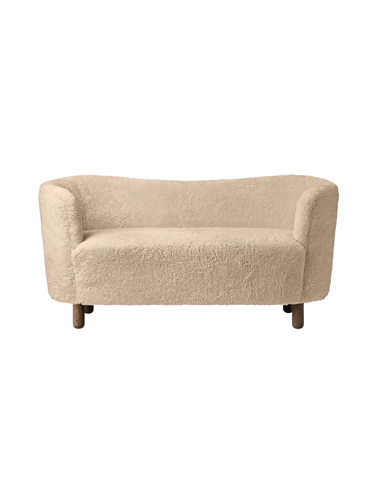 Mingle Sofa fra Audo Copenhagen - Dark Stained Oak - Sheepskin Honey - Jacobsen Plus