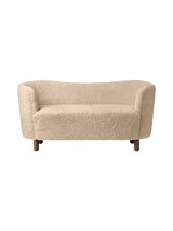 Mingle Sofa fra Audo Copenhagen - Dark Stained Oak - Sheepskin Honey - Jacobsen Plus
