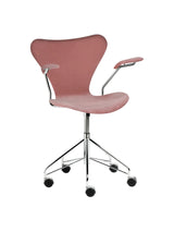 3217 Serie 7 Kontorstol af Arne Jacobsen - Fuldpolstret / Belfast (velour) / Misty rose - Jacobsen Plus