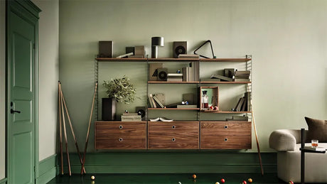 Reol, Living room N fra String - Eg - hvid - Jacobsen Plus