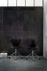 Fritz Hansen - 3117 kontorstol, fuldpolstret i Grace læder - 2 - Jacobsen Plus